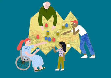 a graphic representing quality of life maps